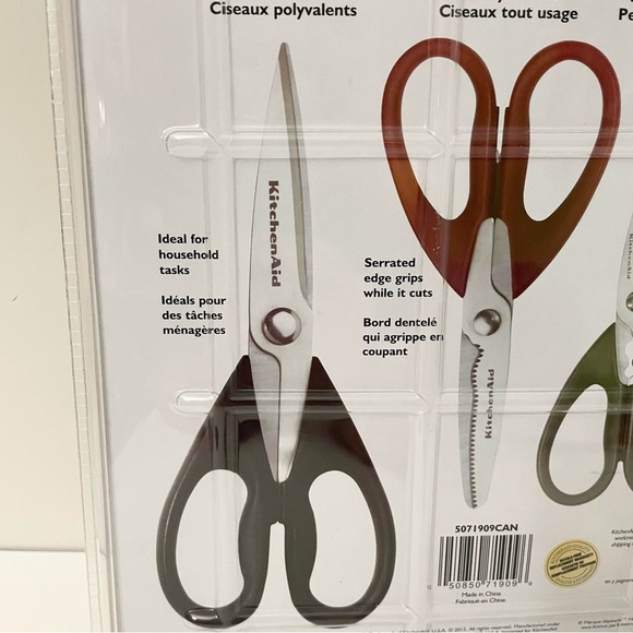 KitchenAid Multi-Color Shears Set All Purpose Utility Herb Snips Bent Scissors - Picture 7 of 12